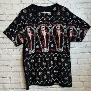 Disney Nightmare Before Christmas Holiday Stitchwork Jack Skellington Shirt Sz L